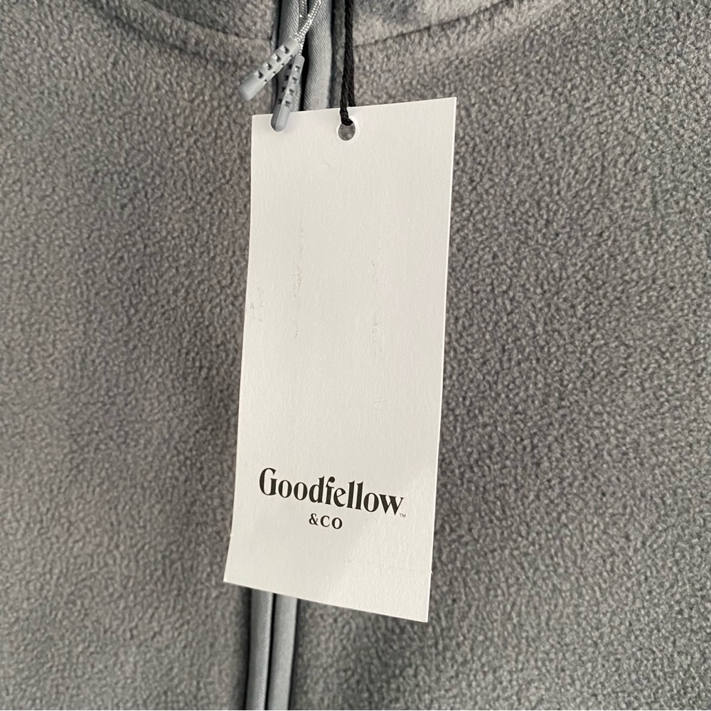 Men's Polar Fleece High Neck 1/2 Zip Sweatshirt - Goodfellow & Co Gray Size M - Picture 9 of 9